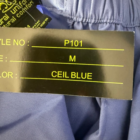Natural Uniforms Ceil Blue Scrub Pants - Size Medium Medical pants - Picture 6 of 6